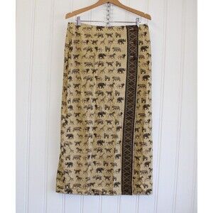 Stonebridge Women's‎ Linen Safari Resort Wear Midi Skirt Size 14